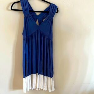 Ella Moss Navy Blue and White Dress